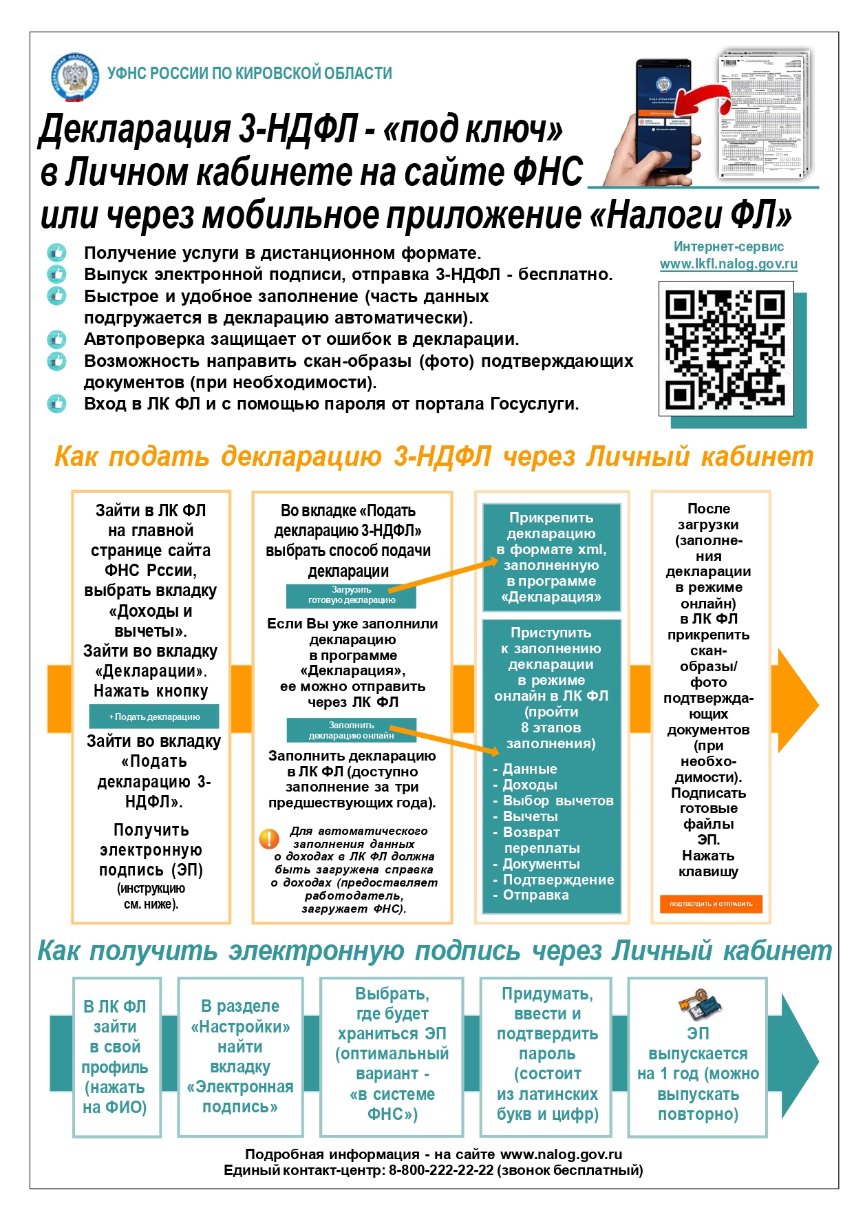 Как подать декларацию 3-НДФЛ через личный кабинет.